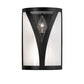 Meyda Lighting Stiletto 8" 2-Light Textured Black Wall Sconce With White Opal Shade Glass