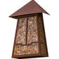 Meyda Lighting Stillwater 12" 2-Light Rust Valley View Wall Sconce With Amber Mica Shade Glass
