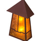 Meyda Lighting Stillwater 12" 2-Light Rust Valley View Wall Sconce With Amber Mica Shade Glass