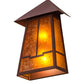 Meyda Lighting Stillwater 12" 2-Light Rust Valley View Wall Sconce With Amber Mica Shade Glass