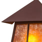 Meyda Lighting Stillwater 12" 2-Light Rust Valley View Wall Sconce With Amber Mica Shade Glass