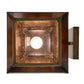 Meyda Lighting Stillwater 12" Antique Brass T Mission Hanging Wall Sconce With Amber Mica Shade Glass