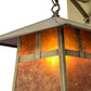 Meyda Lighting Stillwater 12" Antique Brass T Mission Hanging Wall Sconce With Amber Mica Shade Glass