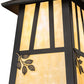 Meyda Lighting Stillwater 12" Craftsman Brown Double Bar Mission Pendant Light With Beige Art Shade Glass