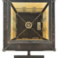 Meyda Lighting Stillwater 12" Craftsman Brown Double Cross Mission Wall Sconce With Beige Art Shade Glass