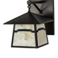 Meyda Lighting Stillwater 12" Craftsman Brown Mountain View Hanging Wall Sconce With Beige Opal Shade Glass