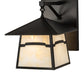 Meyda Lighting Stillwater 12" Craftsman Brown Mountain View Hanging Wall Sconce With Beige Opal Shade Glass