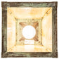 Meyda Lighting Stillwater 12" Craftsman Verdigris Double Bar Mission Pendant Light With Beige Iridescent Shade Glass