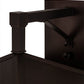 Meyda Lighting Stillwater 12" Mahogany Bronze Tall Pine Straight Arm Wall Sconce With New Mica Acrylic Shade