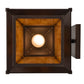 Meyda Lighting Stillwater 12" Mahogany Bronze Tall Pine Straight Arm Wall Sconce With New Mica Acrylic Shade