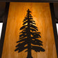 Meyda Lighting Stillwater 12" Mahogany Bronze Tall Pine Straight Arm Wall Sconce With New Mica Acrylic Shade