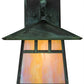 Meyda Lighting Stillwater 12" Verdigris Double Bar Mission Hanging Wall Sconce With Beige Iridescent Shade Glass