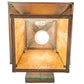 Meyda Lighting Stillwater 12" Verdigris Ginkgo Straight Arm Wall Sconce With Beige Art Shade Glass