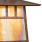 Meyda Lighting Stillwater 12" Vintage Copper Double Bar Mission Curved Arm Wall Sconce With Beige Iridescent Shade Glass