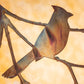 Meyda Lighting Stillwater 12" Vintage Copper Song Bird Wall Sconces With Beige Art Shade Glass