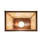 Meyda Lighting Stillwater 12" Vintage Copper Song Bird Wall Sconces With Beige Art Shade Glass