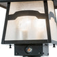 Meyda Lighting Stillwater 12"Sq 2-Light Craftsman Brown Mountain View Post Mount Light With Clear Seeded Shade Glass