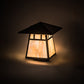 Meyda Lighting Stillwater 12"Sq Craftsman Brown Double Bar Mission Outdoor Deck Light With Beige Iridescent Art Shade Glass