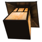 Meyda Lighting Stillwater 12"Sq Craftsman Brown Double Bar Mission Outdoor Deck Light With Beige Iridescent Art Shade Glass