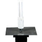Meyda Lighting Stillwater 12"Sq Craftsman Brown T Mission Post Mount Light With Beige Shade Glass