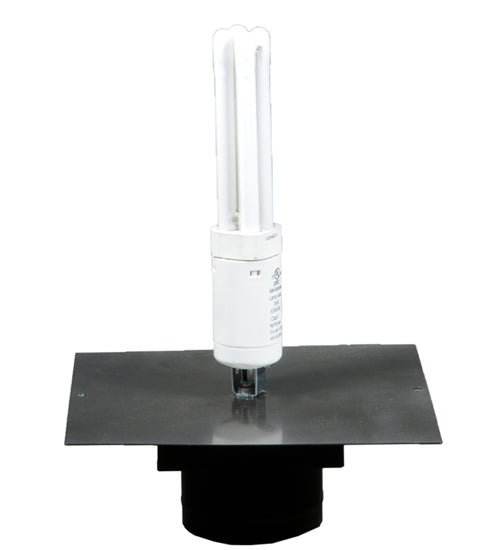 Meyda Lighting Stillwater 12"Sq Craftsman Brown T Mission Post Mount Light With Beige Shade Glass