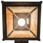 Meyda Lighting Stillwater 13" Craftsman Brown Stillwater Mountain Pine Hanging Wall Sconce With Beige Iridescent Shade Glass