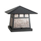 Meyda Lighting Stillwater 14" 2-Light Craftsman Brown On Brass Double Bar Mission Outdoor Pier Mount Light With Silver Mica Shade Glass