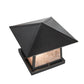 Meyda Lighting Stillwater 14" 2-Light Craftsman Brown On Brass Double Bar Mission Outdoor Pier Mount Light With Silver Mica Shade Glass