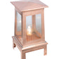 Meyda Lighting Stillwater 14" Natural Copper Prime Post Mount Light With Clear Seeded Shade Glass