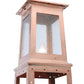 Meyda Lighting Stillwater 14" Natural Copper Prime Post Mount Light With Clear Seeded Shade Glass