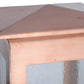 Meyda Lighting Stillwater 14" Natural Copper Prime Post Mount Light With Clear Seeded Shade Glass