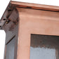 Meyda Lighting Stillwater 14" Natural Copper Prime Post Mount Light With Clear Seeded Shade Glass