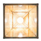 Meyda Lighting Stillwater 14" Verdigris Double Bar Mission Pendant Light With Beige Iridescent Shade Glass