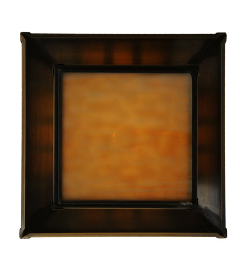 Meyda Lighting Stillwater 146941 15" Antique Brass Double Bar Mission Pendant Light With Beige Art Shade Glass