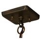Meyda Lighting Stillwater 146941 15" Antique Brass Double Bar Mission Pendant Light With Beige Art Shade Glass