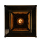 Meyda Lighting Stillwater 146941 15" Antique Brass Double Bar Mission Pendant Light With Beige Art Shade Glass