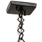 Meyda Lighting Stillwater 14"Sq Craftsman Brown Mountain View Pendant Light With Beige Opal Shade Glass