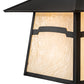 Meyda Lighting Stillwater 14"Sq Craftsman Brown Mountain View Pendant Light With Beige Opal Shade Glass