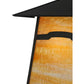 Meyda Lighting Stillwater 16" Craftsman Brown Mountain View Wall Sconce With Beige Art Shade Glass