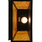 Meyda Lighting Stillwater 16" Craftsman Brown Mountain View Wall Sconce With Beige Art Shade Glass