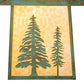 Meyda Lighting Stillwater 16" Verdigris Tall Pines Wall Sconce With Beige Art Shade Glass