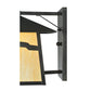 Meyda Lighting Stillwater 16" W x 15" H Craftsman Brown Mountain View Wall Sconce With Beige Shade Glass