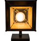 Meyda Lighting Stillwater 165573 8" Craftsman Brown Tall Pines Hanging Wall Sconce With Beige Art Shade Glass