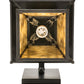 Meyda Lighting Stillwater 165573 8" Craftsman Brown Tall Pines Hanging Wall Sconce With Beige Art Shade Glass