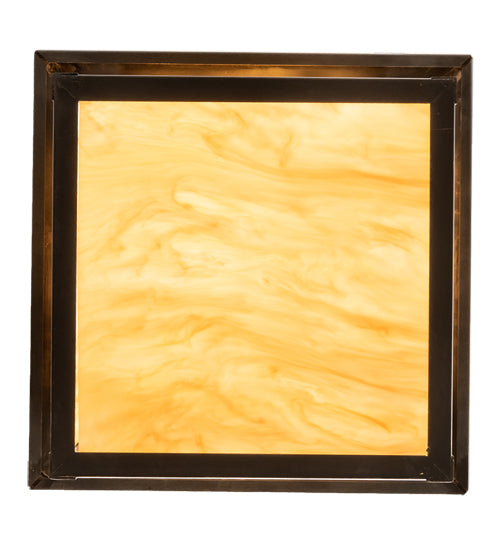 Meyda Lighting Stillwater 16"Sq 3-Light Craftsman Brown Double Bar Mission Pendant Light With Travertine Idalight Shade