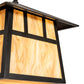 Meyda Lighting Stillwater 16"Sq 3-Light Craftsman Brown Double Bar Mission Pendant Light With Travertine Idalight Shade
