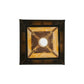 Meyda Lighting Stillwater 17" Craftsman Brown Cross Mission Pendant Light With Beige Art Shade Glass
