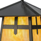 Meyda Lighting Stillwater 17" Craftsman Brown Cross Mission Pendant Light With Beige Art Shade Glass