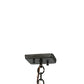 Meyda Lighting Stillwater 17" Craftsman Brown Cross Mission Pendant Light With Beige Art Shade Glass