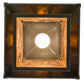 Meyda Lighting Stillwater 17" Craftsman Brown Double Bar Mission Pendant Light With Amber Mica Shade Glass